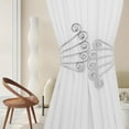 thumbnail image 6 of Curtain Tie Backs under $5! kkbbma Curtain Tie Backs, Metal Creative Curtain Rope Buckles Decorative Hollow Curtain Tiebacks Drape Holder Clip for Home Office, 6 of 6