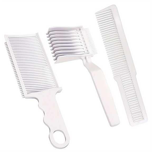 SUGARMOM 3pcs/Set Professional Finishing Comb Set - Heat Resistant Curved Positioning Flat Top Comb for Normal Hair Perfect for Barber Fade Hairdressing and Styling