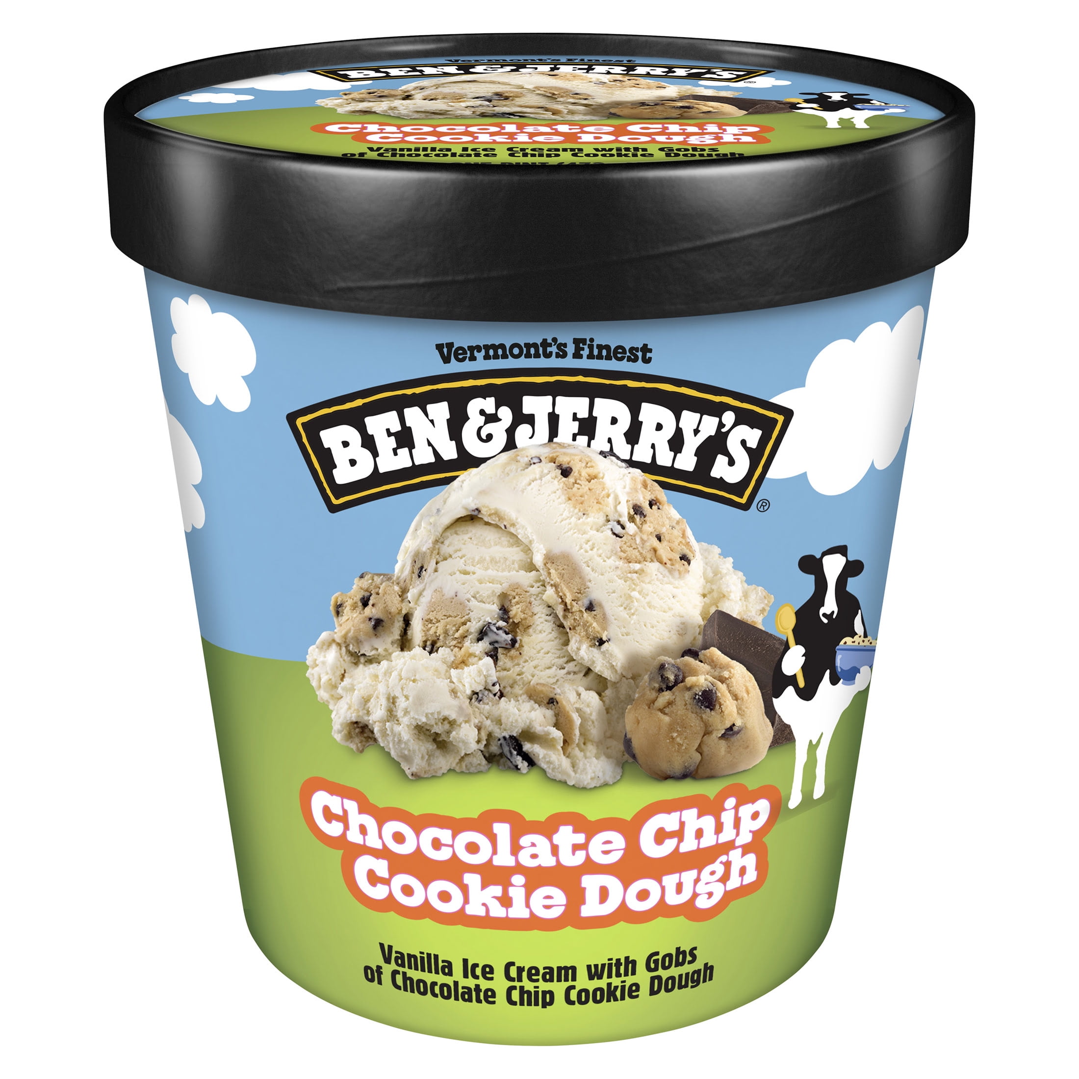 Ben & Jerry's Chocolate Chip Cookie Dough Vanilla Ice Cream Pint 16 oz