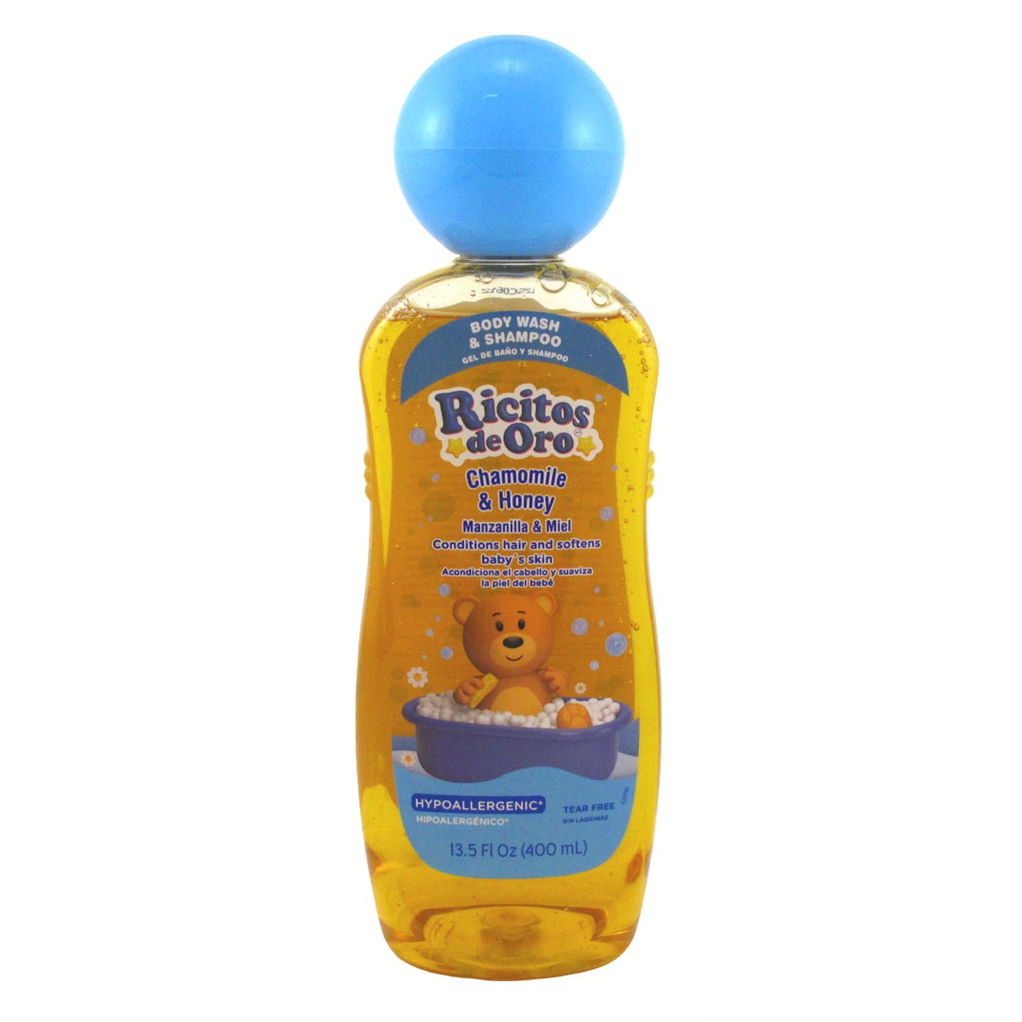 Ricitos De Oro Baby Body Wash & Shampoo Chamomile / Honey 13.5 Ounce (Pack of 3)