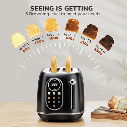 Bagel Electric Toaster With Screen Slice Touchscreen Smart Toaster