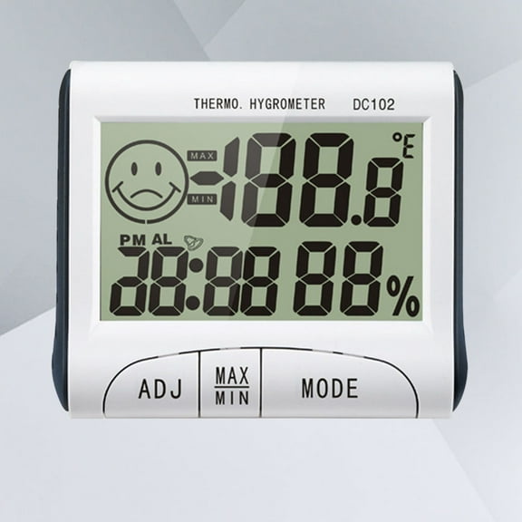 Worgeous DC102 Mini Digital Indoor Desk Hygrometer Thermometer Temperature Humidity Meter LCD Display Alarm Clock Timer