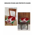 thumbnail image 6 of Red Gnomes Christmas Chair Seat Covers for Dining Room Stretch Chair Seat Covers Set of 6, Xmas Tree Snowflake Winter Chair Seat Protector Cushion Slipcovers for Kitchen Restaurant Office, 6 of 6