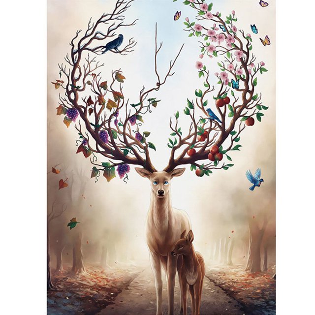 Topcobe Puzzles for Adults 1000 Pieces Landscape Puzzle Set,Warm Elk Puzzle Game Artwork for Teens,Intellectual Decompressing Interesting Jigsaw Puzzle for Kids