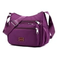 thumbnail image 2 of Women’s Crossbody Bag,RFID Purses for Women Fabric Nylon Multi Pocket Crossbody Bag Ladies Travel Handbag/Purple, 2 of 8