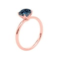 thumbnail image 3 of Mauli Jewels Women's 2.00 Ctw Blue Round Moissanite Solitaire Ring in 10K White, Rose, and Yellow Gold, 3 of 6