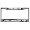 thumbnail image 2 of Proud Marine Mom Chrome License Plate Frame, 2 of 2