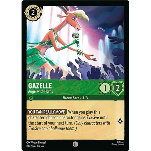 Disney Lorcana Azurite Sea Common Gazelle - Angel with Horns #88