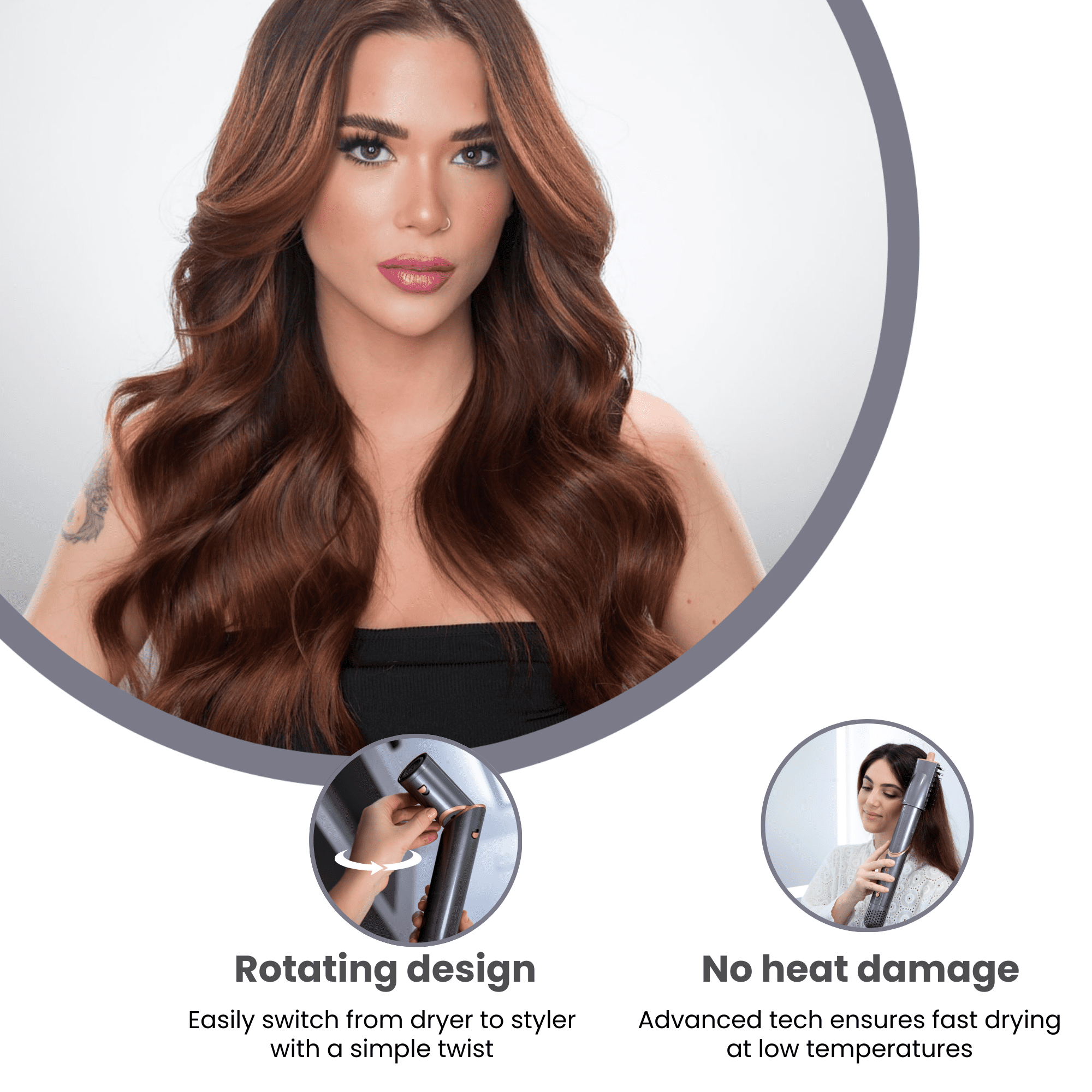 FlexStyler Pro360 All-in-One Hair Styling System, High-Power Dryer with Precision Curl, Volume and Straight Technology