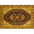 thumbnail image 1 of Ahgly Company Machine Washable Indoor Rectangle Oriental Yellow Industrial Area Rugs, 7' x 10', 1 of 4