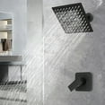 thumbnail image 2 of Shower Faucet Set with Valve Bathroom 8" Rain Shower Head Combo Wall-Mount Black, 2 of 20