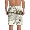 thumbnail image 4 of Lsque Cows Grazing On Meadow Mens Sleep Pajama Shorts,Short Pajama Pants, Cotton Ultra-Soft Knit-X-Large, 4 of 9