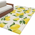 thumbnail image 2 of 3'x5' Area Rugs, Yellow Lemons Indoor Outdoor Area Rug for Living Room Bedroom, Summer Citrus Fruits Leaves Country Vintage Washable Bathroom Rugs Kitchen Floor Carpet Mats Home Decor Aesthetic, 2 of 8