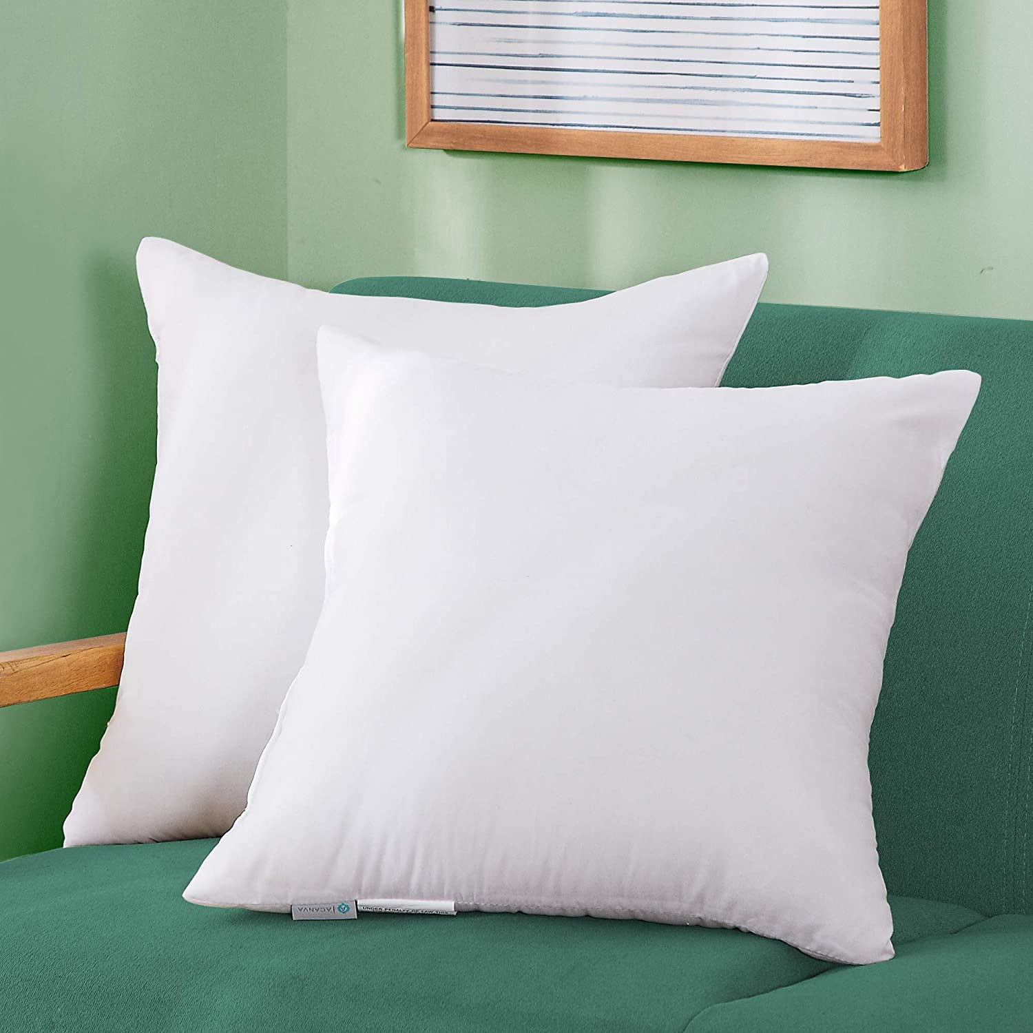 16x26 Pillow Insert Set of 2 Soft Throw Pillow Inserts with Microfiber Filled Great Back Lumbar Support Decorative Pillows Cushion with Smooth Cover for Sofa Bed Couch Chairs