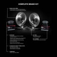 thumbnail image 3 of R1 Concepts Front Rear Brakes and Rotors Kit |Front Rear Brake Pads| Brake Rotors and Pads| Optimum OEp Brake Pads and Rotors WFUN2-76361, 3 of 5
