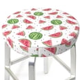 thumbnail image 6 of Goofa Hand Drawn Watermelon Printed Stool Covers Round, Waterproof Round Bar Stool Covers Anti-Slip Round Bar Stool Seat Cover with Elastic Bands Durable -14 inch, 6 of 7
