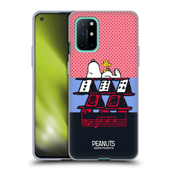 Head Case Designs Officially Licensed Peanuts Halfs And Laughs Snoopy & Woodstock 3 Soft Gel Case Compatible with OnePlus 8T 5G