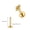 Gold 1.2x8mm, variant on Right Grand ASTM F136 Titanium 16G Mini 4 Bead Cluster Labret Lip Ring Tragus Cartilage Helix Conch Earring Stud Nose Piercing