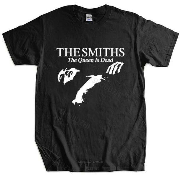 Camiseta de algodón para hombre Tops de verano The Smiths "The Queen Is Deadquot; - Camiseta, 1980's Indie, Morrissey Bigger Size Homme Camiseta negra Tan Jianjun unisex