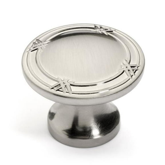Dynasty Hardware K-4001-SN Super Saver Ribbon & Reed Cabinet Knob- Satin Nickel