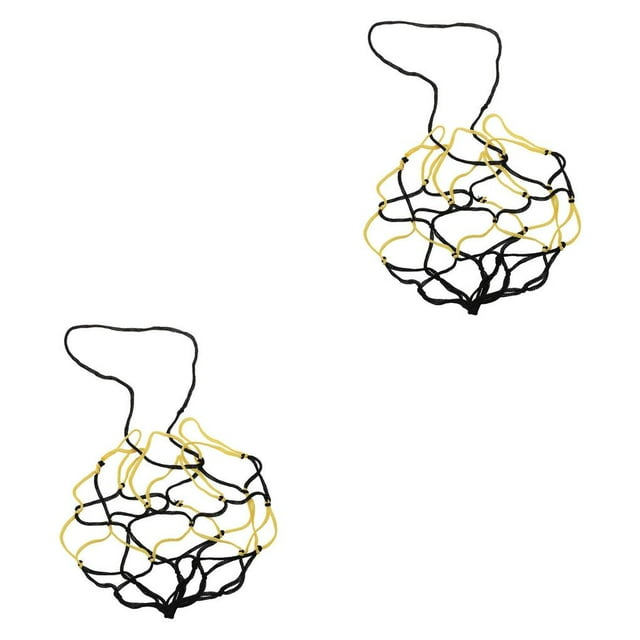 Transemion Sac Filet pour Ballon avec Cordon, Porte-Ball de Basketball en Polypropylène, Support de Rangement pour Volleyball, Accessoire pour l'École, Ensemble de 2