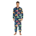 thumbnail image 3 of FORMRS Onesies Pajama for Adults Unisex Hoodie Winter Jumpsuit One Piece Sleepwear, Sizes S-2XL, Rainbow Space Cat, 3 of 7