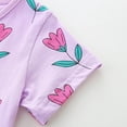 thumbnail image 4 of Bonita y cómoda ropa de verano para niñas pequeñas, de algodón, informal, con estampado de dibujos animados, vestidos de manga corta de 2 a 7 años, 4 of 8