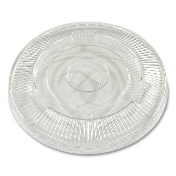 Crystal-Clear Cold Cup Straw-Slot Lids, Fits 9 to 10 oz PET Cups, 1,000/Carton | Bundle of 5 Cartons