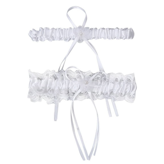 Yanyanz Handkerchiefs for Men, Party Ring Lace Garter Leg Throw Weddings Women Bridal for Elastic Bridal supplies, Women's Handkerchiefs White One Size