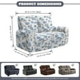 thumbnail image 2 of Xixirimido Recliner Slipcover 6-Pieces Lazyboy Cover for 2 Seat Recliner Chair Covers with Pockets Furniture Protector for Living Room Sofa Slipcover, Vintage Blue Floral, 2 of 8