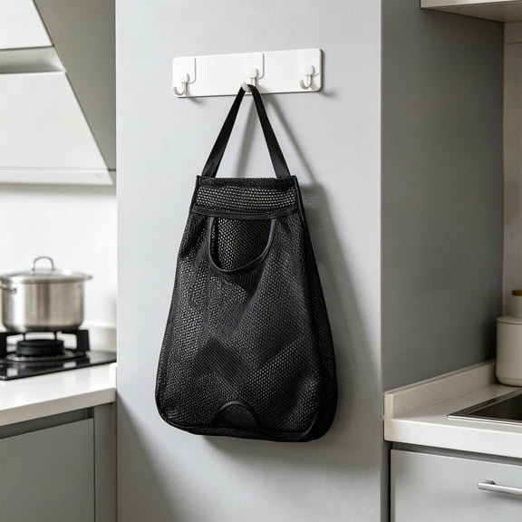 Plastic Bag Holder,Trash Bag Dispenser,Plastic Grocery Bags,Large Grocery Bag Holder,Breathable Mesh Hanging Storage Bag Dispenser