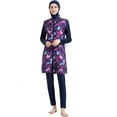 thumbnail image 1 of 2021 Maillot de Bain Musulman pour Femmes, Hijab Modeste à Empiècements, Manches Longues, Maillot de Sport, 3 Pcs, Burkini Islamique, Tenue de Bain, 1 of 5