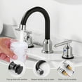 thumbnail image 5 of Wowow Two-Handle 8" Widespread  Bathroom Faucet with Supply Line and Pop Drain in Brushed Nickel and Black, 5 of 7