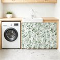 thumbnail image 3 of Sage Green Leaf Sink Skirt 11"Wx13"L,Dustproof Under Sink Curtain with Self Adhesive Tape,Country Eucalyptus Nature Plant Branch Cabinet Curtain Cover for Bathroom Vanity,Kitchen Storage Shelf, 3 of 9