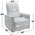 thumbnail image 4 of Trustyue Power Glider Swivel Rocker Recliner , Fabric White-Gray Chair for Living Room with USB and Type-C Ports, 4 of 7