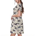 thumbnail image 2 of Vsdgher Robes Midi Maxi Décontractées pour Femmes Été 2025 Manches Courtes Légères Col Rond Robe de Plage, 2 of 6