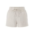 thumbnail image 2 of Time and Tru Women's Linen Blend Pull On Shorts, 3.5" Inseam, Sizes XS-XXXL, 2 of 5
