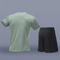 thumbnail image 4 of Riecok Mens Short Sets 2 Piece Outfits Short Sleeve T Shirt Shorts Summer Tracksuits Workout Sportwear Clothes, 4 of 6