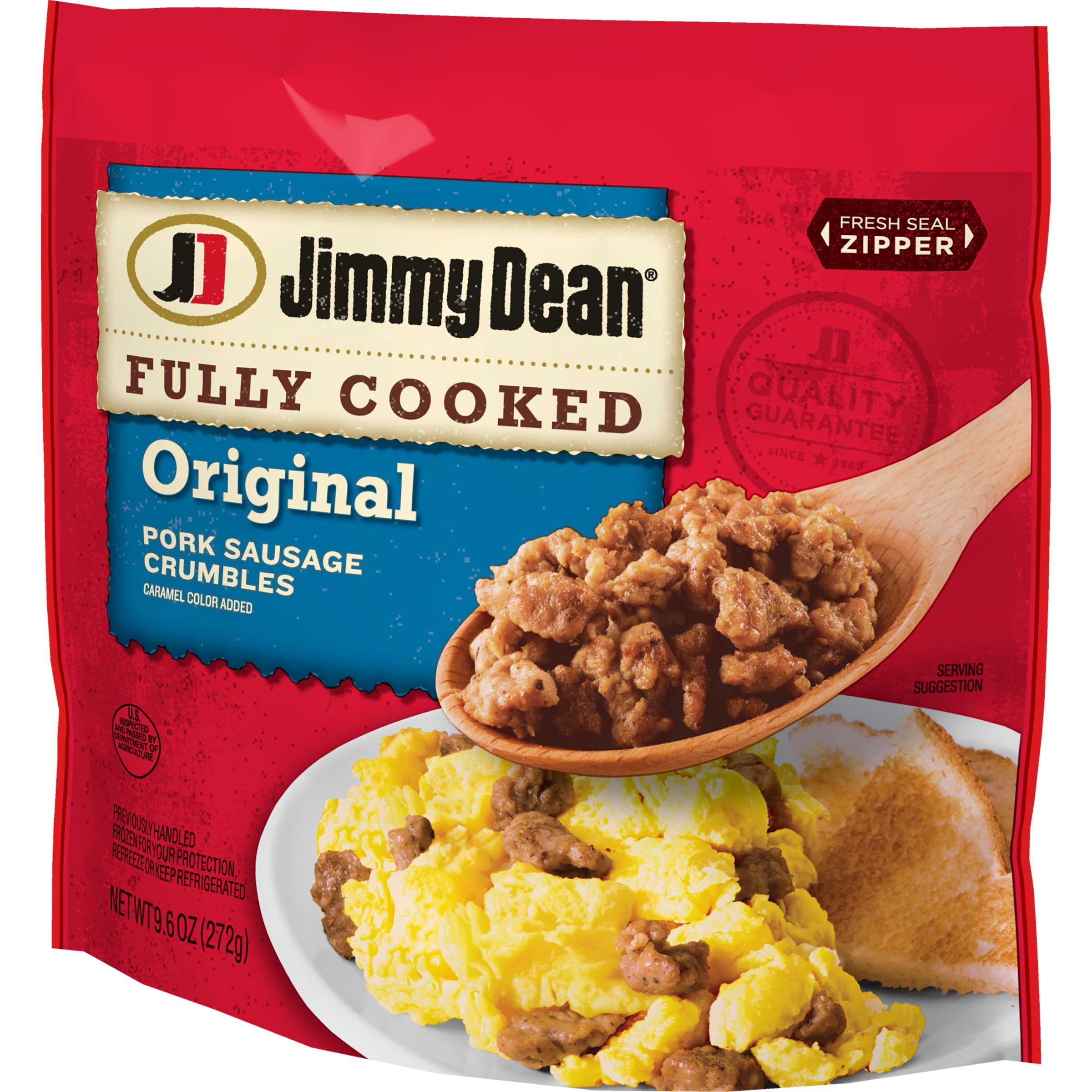 Jimmy Dean Fully Cooked Original Pork Sausage Crumbles, 9.6 Ounce -- 6 per Case