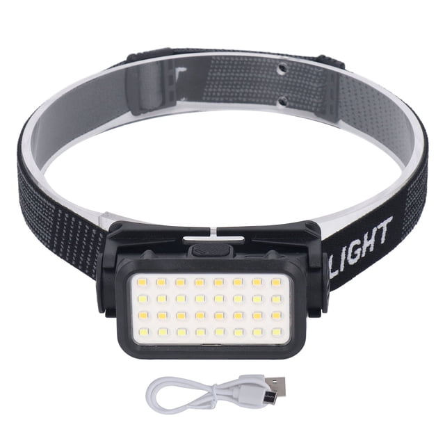 Linterna frontal LED con carga USB, 5 engranajes, alto brillo, IPX4, resistente al agua, para ciclismo y pesca
