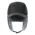 thumbnail image 2 of TOPTIE Winter Hats with Earflaps Trapper Hat Warm Hat Windproof Faux Fur Fully Lined-Black, 2 of 7