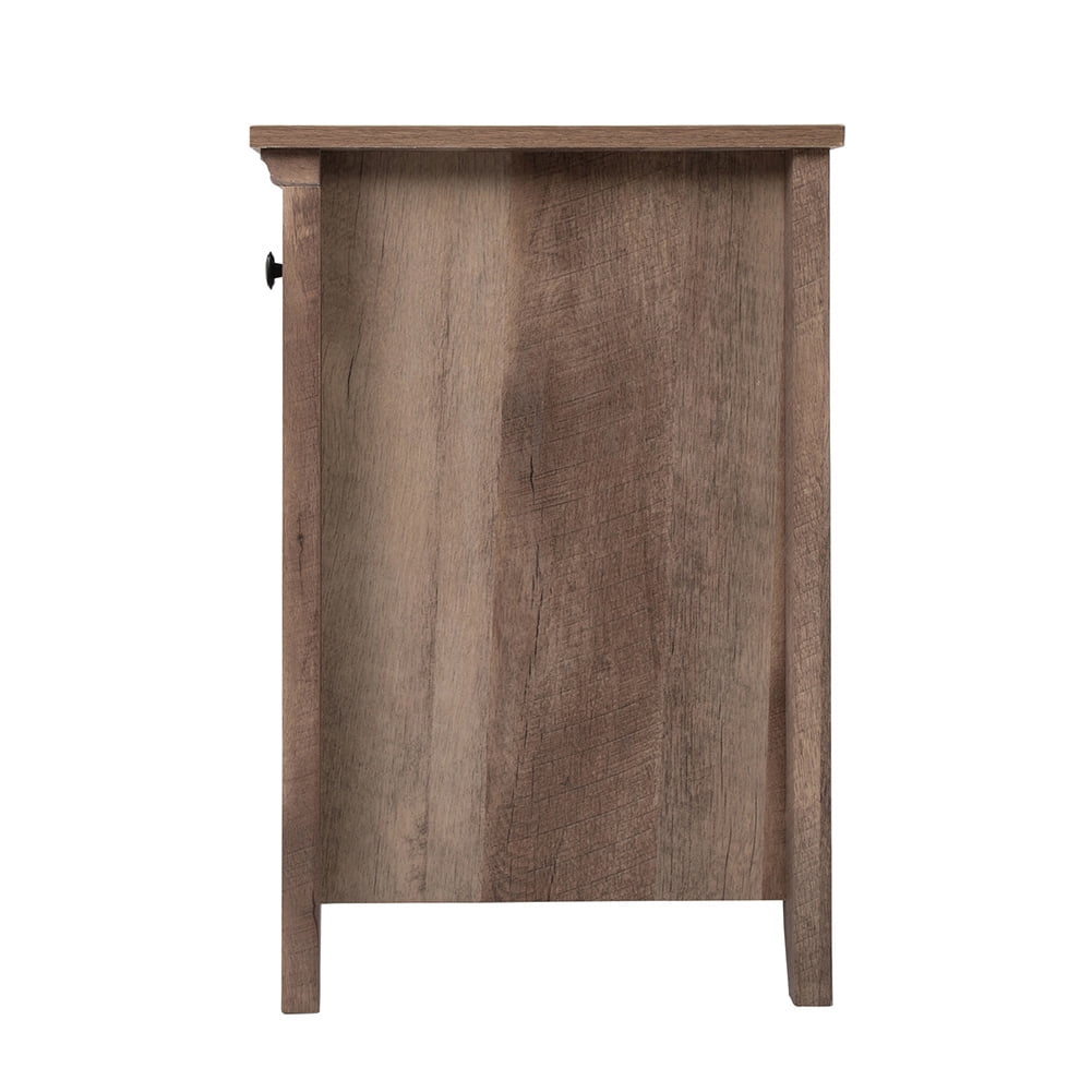 Kadyn Bedside Cabinets with Drawers for Nursery, Closet, Retro Nightstand End Table Bedside Table for Sofa Couch, Small Spaces Bedside Cupboard for College Dorm, Light Brown-2PCS
