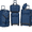 Poseidon Blue, variant on Skyway Luggage Seville Softside 5-Piece Travel Luggage Set, Black