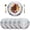 White, variant on Ryvnso Mountain Night View Round Plate Mats Dining Table Placemat Set of 4 for Holiday Decoration
