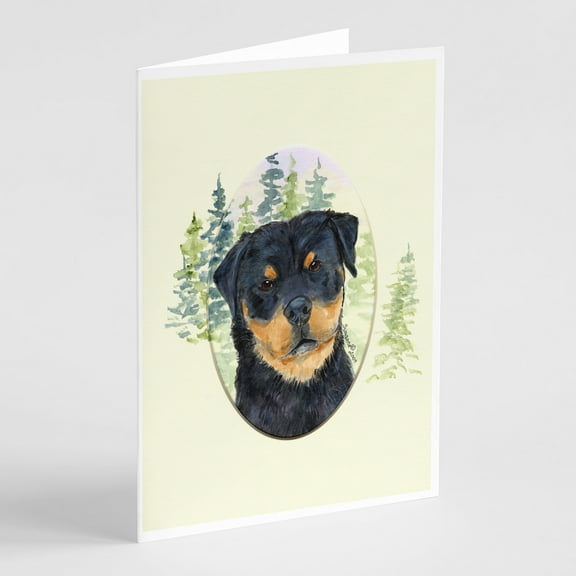 Rottweiler Greeting Cards and Envelopes Pack of 8