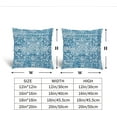 thumbnail image 3 of Blue Boho Throw Pillow Covers 16x16 Inch Bohemian Carpet Ethnic Decorative Square Pillow Cases Bohemian Carpet Ethnic Cushion Covers Farmhouse Home Decor for Sofa Couch Outdoor Set of 2, 3 of 6