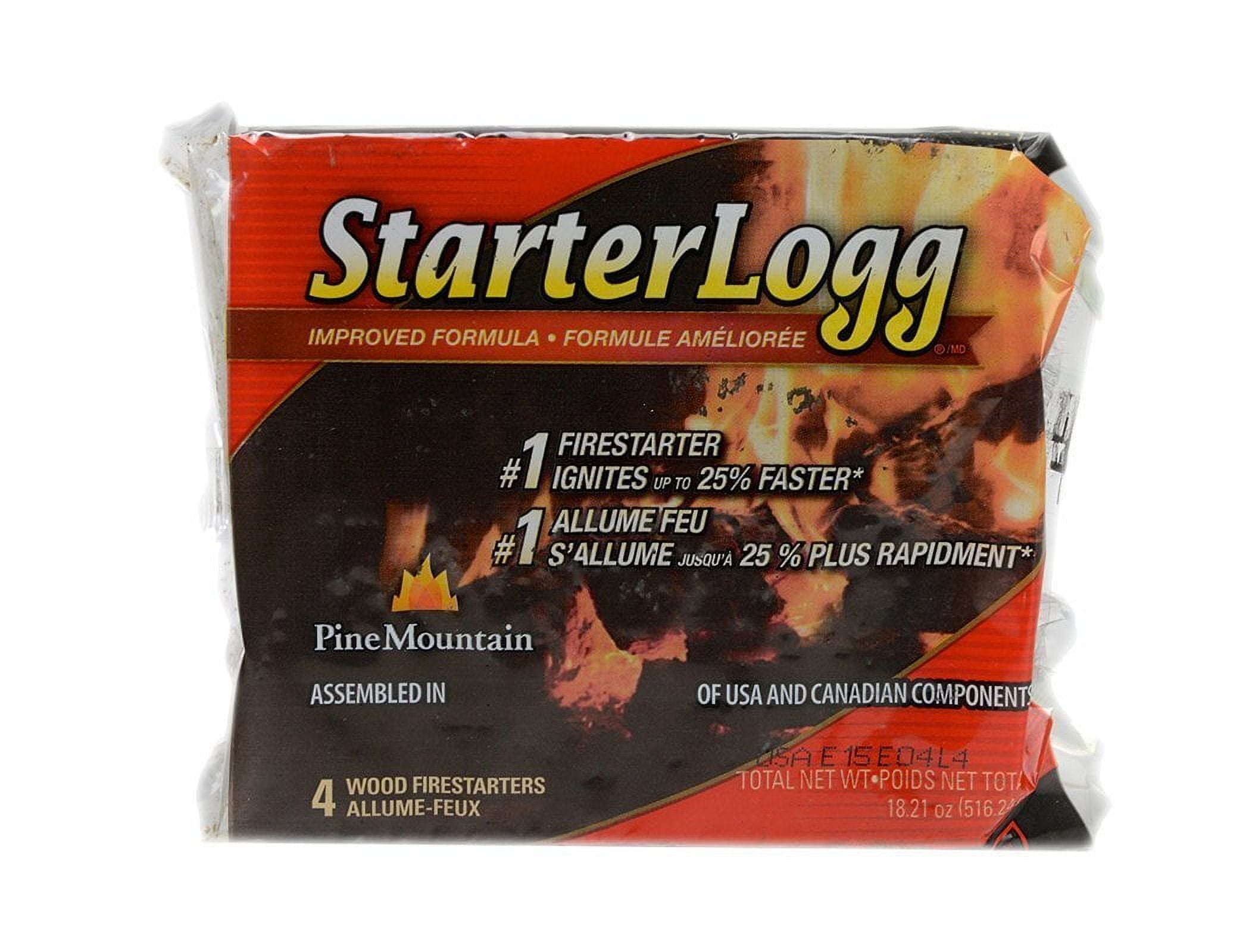 (2 pack) Pine Mountain StarterLogg Firestarter, Easy Starters for Indoor & Outdoor, 24 Pack Firestarter Wood Fire Log for Fireplace, Campfire, Wood Stove, Fire Pit