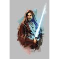 thumbnail image 2 of Boy's Star Wars: Obi-Wan Kenobi Watercolor Obi-Wan  Pull Over Hoodie Athletic Heather Medium, 2 of 4