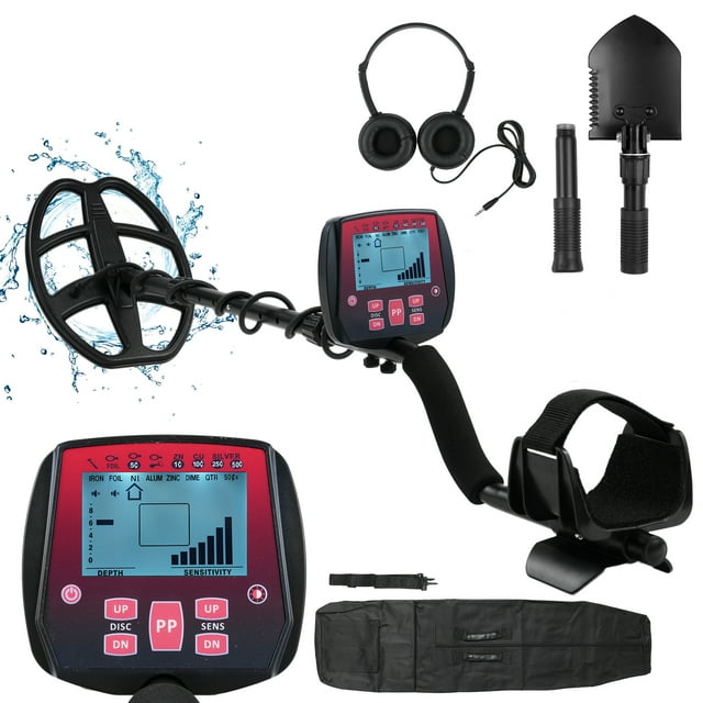 GC-1073 High Sensitivity Underground Metal Detector Waterproof Gold Detectors Lightweight with LCD Display 3 Modes Detected 8 Categories of Metal Treasure Exploration