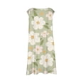 thumbnail image 4 of BYHONG Robes d'Été Décontractées pour Filles Mode Mignonne Printemps et Été Imprimé Col Rond Sans Manches Robe Décontractée (1) Vert 8-9 Robes de Soleil pour Filles, 4 of 5